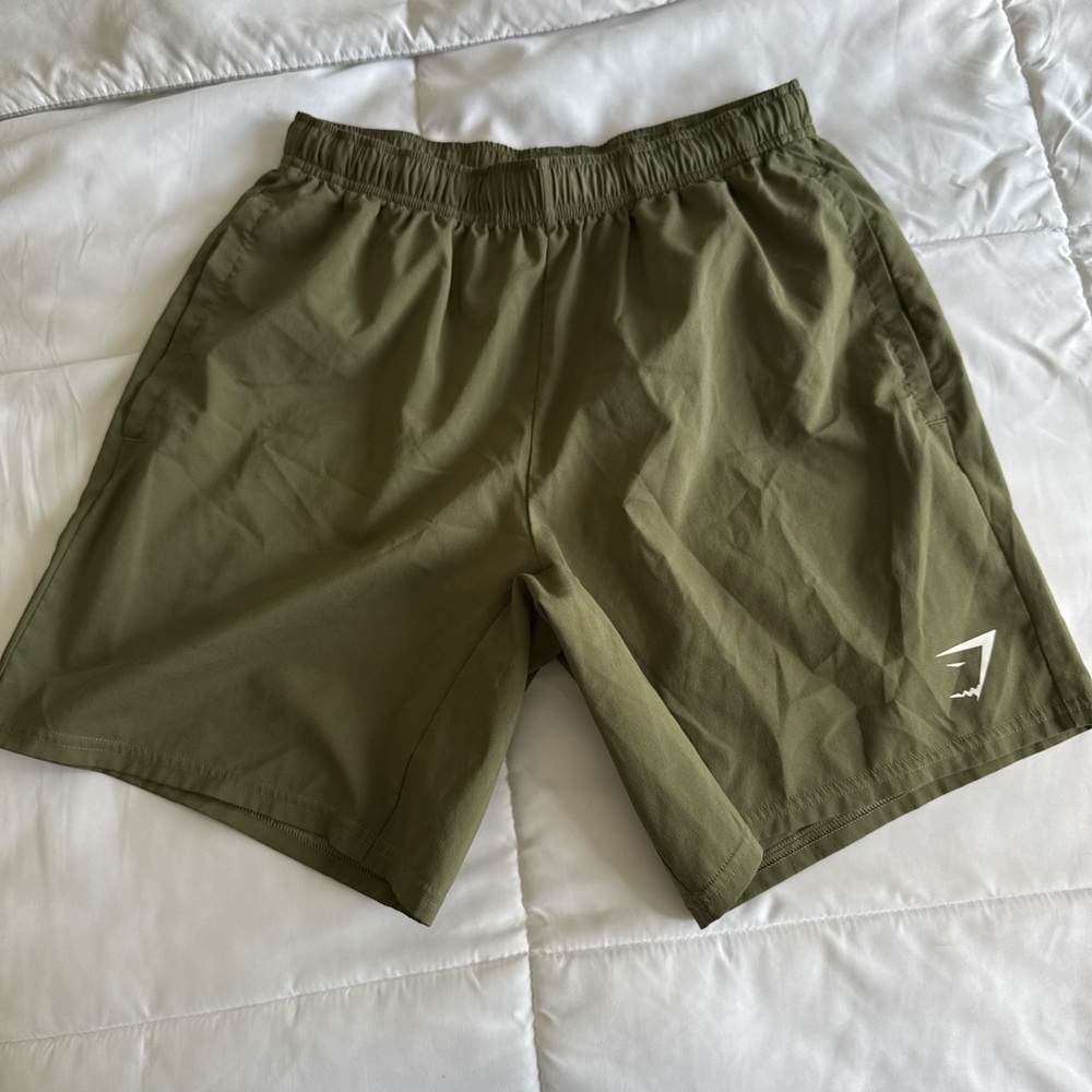 Gymshark Olive Green Athletic Shorts 7”